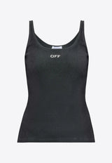 Off-White Off Stamp Rib Tank Top Gray OWAD072F24JER001_0701