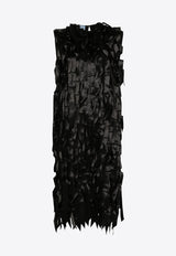 Prada All-Over Ribbon Satin Midi Dress Black P3N84RSOOO1510_F0002