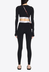 Off-White Logo Waistband Zip Cropped Top Black OWVB027F24JER001_1010