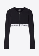 Off-White Logo Waistband Zip Cropped Top Black OWVB027F24JER001_1010