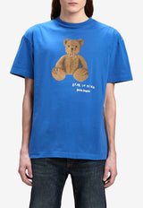 Palm Angels Bear in Mind Printed T-shirt Blue PMAA001F24JER010_4560