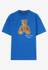 Palm Angels Bear in Mind Printed T-shirt Blue PMAA001F24JER010_4560