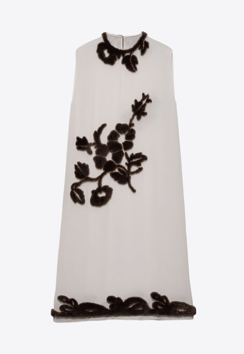 Prada Embroidered Georgette Dress White P3N98RSOOO15Y5_F0324