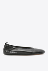 Off-White High Heels Leather Ballet Flats Black OWIK003C99LEA001_1001