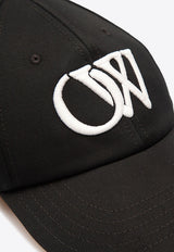 Off-White Drill OW Embroidered  Baseball Cap Black OWLB045C99FAB004_1001