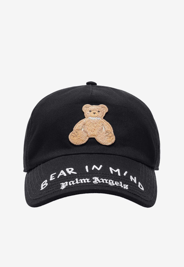 Palm Angels Bear in Mind Embroidered Cap Black PMLB108F24FAB001_1060