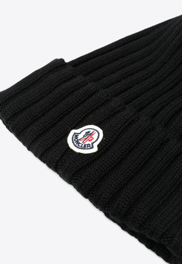 Moncler Pompom Wool Beanie Black J20933B00027M1131_999