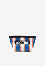 Isabel Marant Powden Logo Embroidered Clutch  Multicolor PO0001FAA1X17M_WHBO