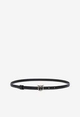 PINKO Love Birds Buckle Thin Belt Black 102148A0F1_Z99O