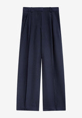 Isabel Marant Romina Pleated Tailored Pants Navy PA0410FCB3F01I_MIEC