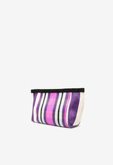 Isabel Marant Powden Logo Embroidered Clutch  Purple PO0001FAA1X17M_86PE