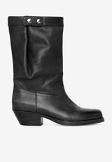 Isabel Marant Ademe Calf Leather Ankle Boots Black BO0119FAB3A23S_01BK