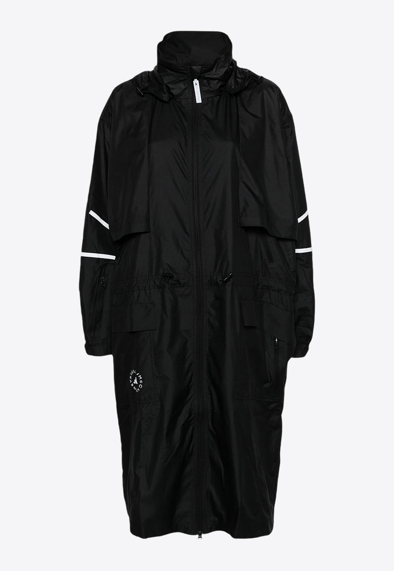 Adidas By Stella McCartney Hooded Parka Jacket Black IT8274_BLACK