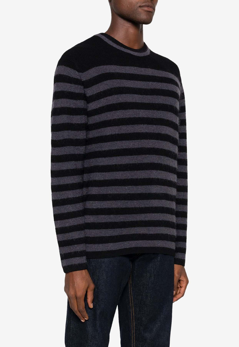 Paul Smith Wool Blend Striped Sweater Black M2R976YN22232_79