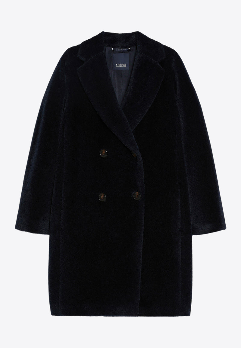 S Max Mara Roseto Alpaca and Wool Coat Midnight Blue 2429016193600ROSETO_005