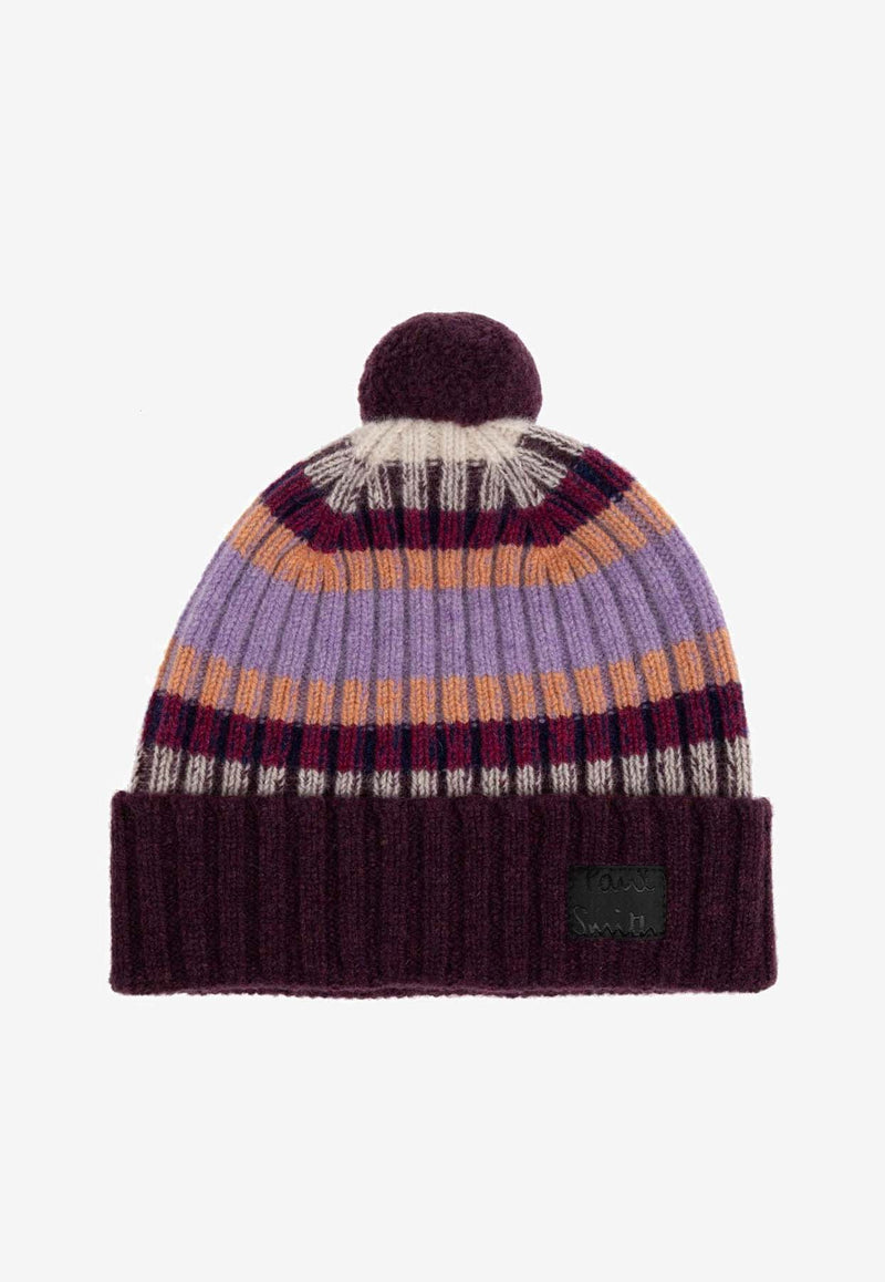 Paul Smith Intarsia Knit Ribbed Knit Beanie Multicolor W1A480MKN179_59