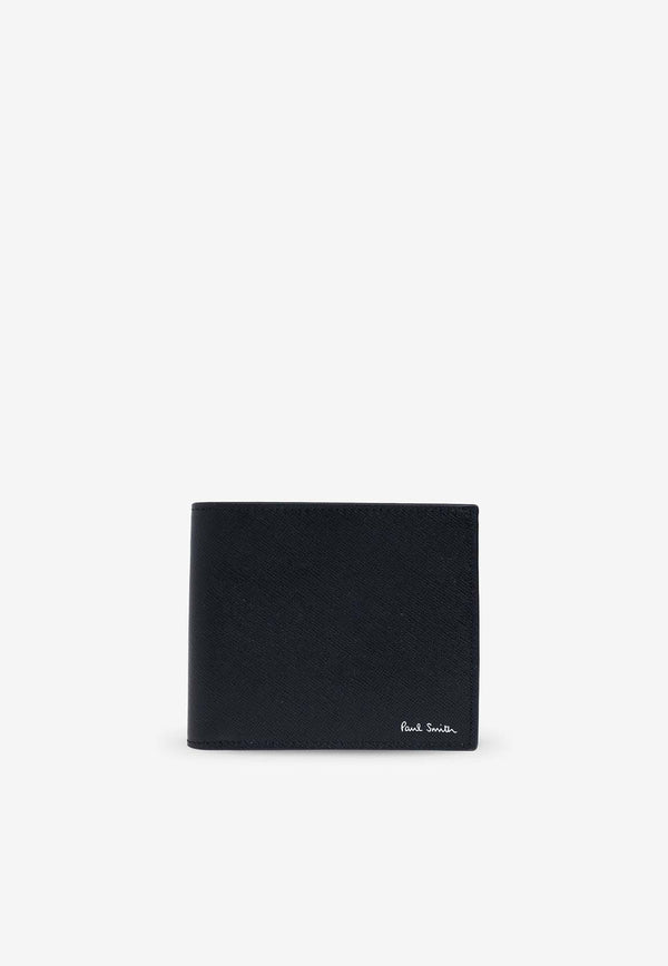 Paul Smith Stripe Balloon Mount Fuji Leather Bi-Fold Wallet Black M1A4832NMFUJI_79