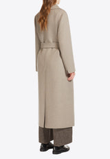 S Max Mara Poldo Belted Wool Coat Beige 2429016043600POLDO_026