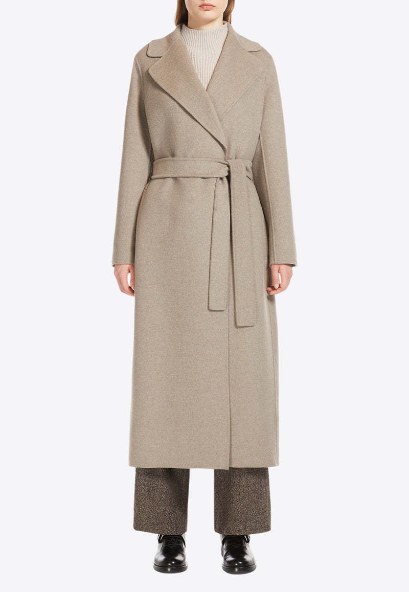 S Max Mara Poldo Belted Wool Coat Beige 2429016043600POLDO_026