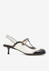 Maison Margiela Tabi 45 Slingback Pumps in Calf Leather White S39WP0135P6848_HA338