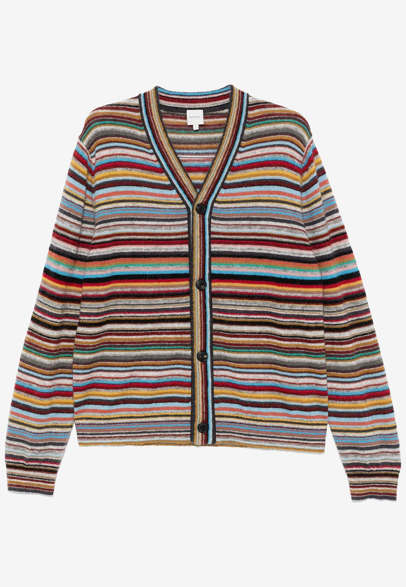 Paul Smith Striped Buttoned Cardigan Multicolor M1R910YN02503_92