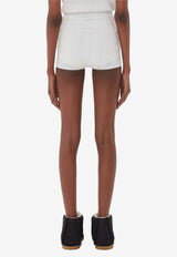 JW Anderson Double-Layer Pointelle Shorts White KW1278YN0389_001