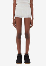 JW Anderson Double-Layer Pointelle Shorts White KW1278YN0389_001