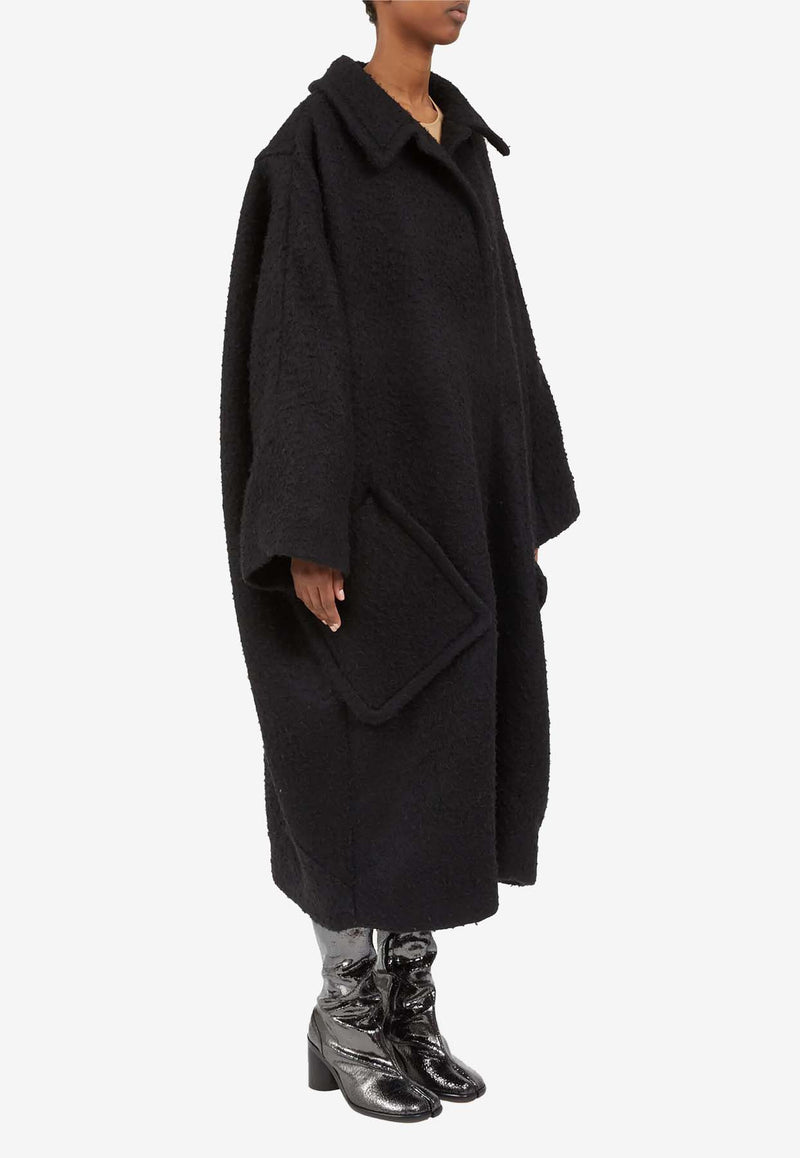 Maison Margiela Bouclé Oversized Coat  Black S51AA0353S53497_900