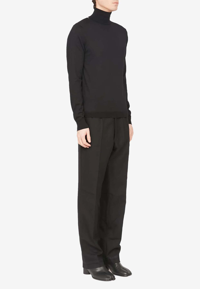 Maison Margiela Roll Neck Merino-Wool Sweater Black S51HL0015M13057_900