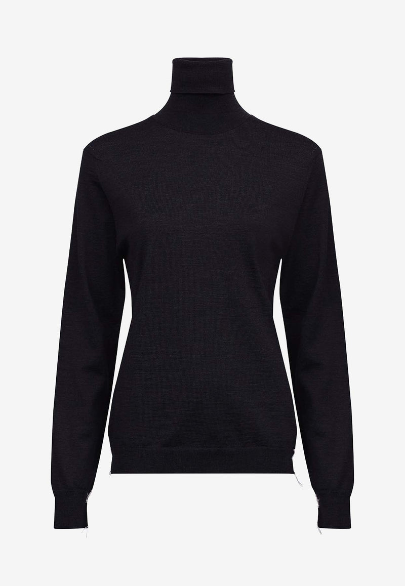 Maison Margiela Roll Neck Merino-Wool Sweater Black S51HL0015M13057_900