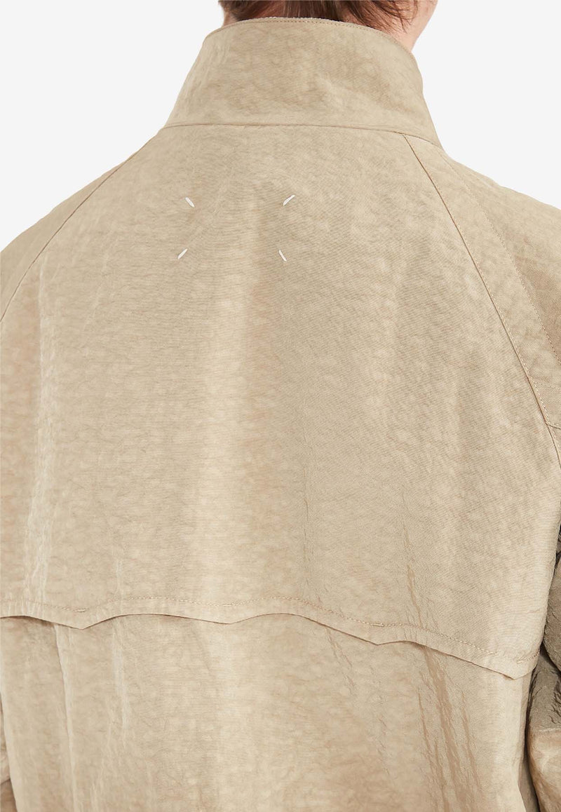 Maison Margiela Zip-Up Paneled Bomber Jacket Beige S50AM0626S53735_731