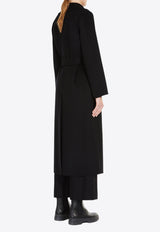 S Max Mara Poldo Belted Wool Coat Black 2429016043600POLDO_013