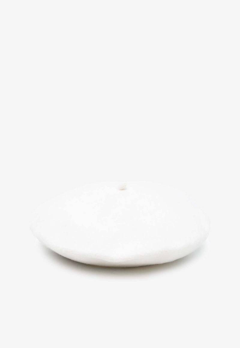 Maison Margiela Four-Stitch Wool Beret  White SI0TC0001S60384_104