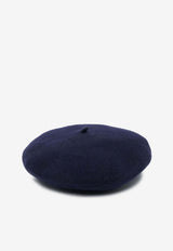 Maison Margiela Four-Stitch Wool Beret  Navy SI0TC0001S60384_511