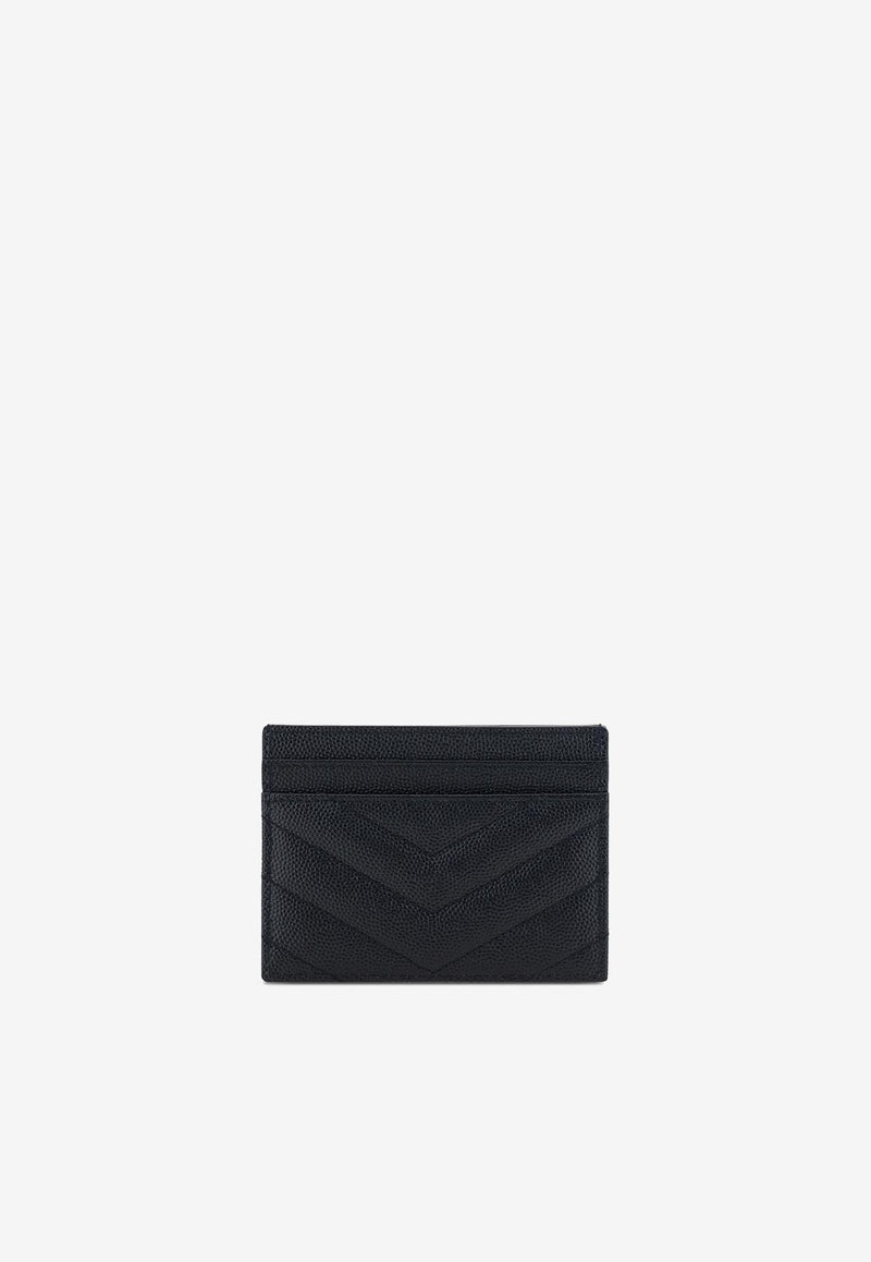 Saint Laurent Cassandre Quilted Leather Cardholder Black 423291BOW02_1000