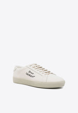 Saint Laurent Court Classic Canvas Sneakers Optical White 610648GUP10_9113