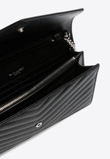 Saint Laurent Cassandre Quilted Leather Clutch Bag Black 377828BOW02_1000