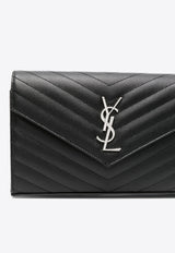 Saint Laurent Cassandre Quilted Leather Clutch Bag Black 377828BOW02_1000