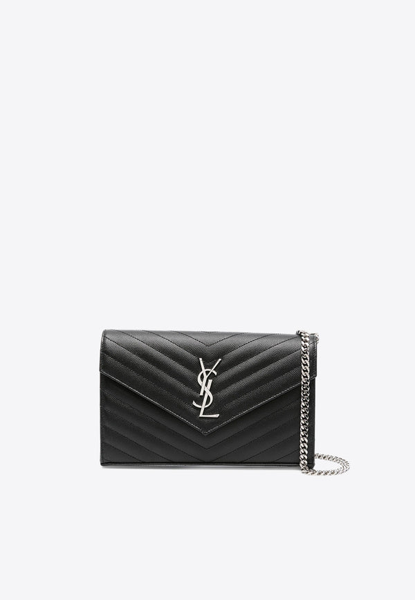 Saint Laurent Cassandre Quilted Leather Clutch Bag Black 377828BOW02_1000