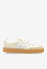 Adidas Originals Sambae Leather Low-Top Sneakers Cream ID0434 0-WONWHI FTWWHT SILVMT