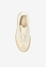 Adidas Originals Sambae Leather Low-Top Sneakers Cream ID0434 0-WONWHI FTWWHT SILVMT