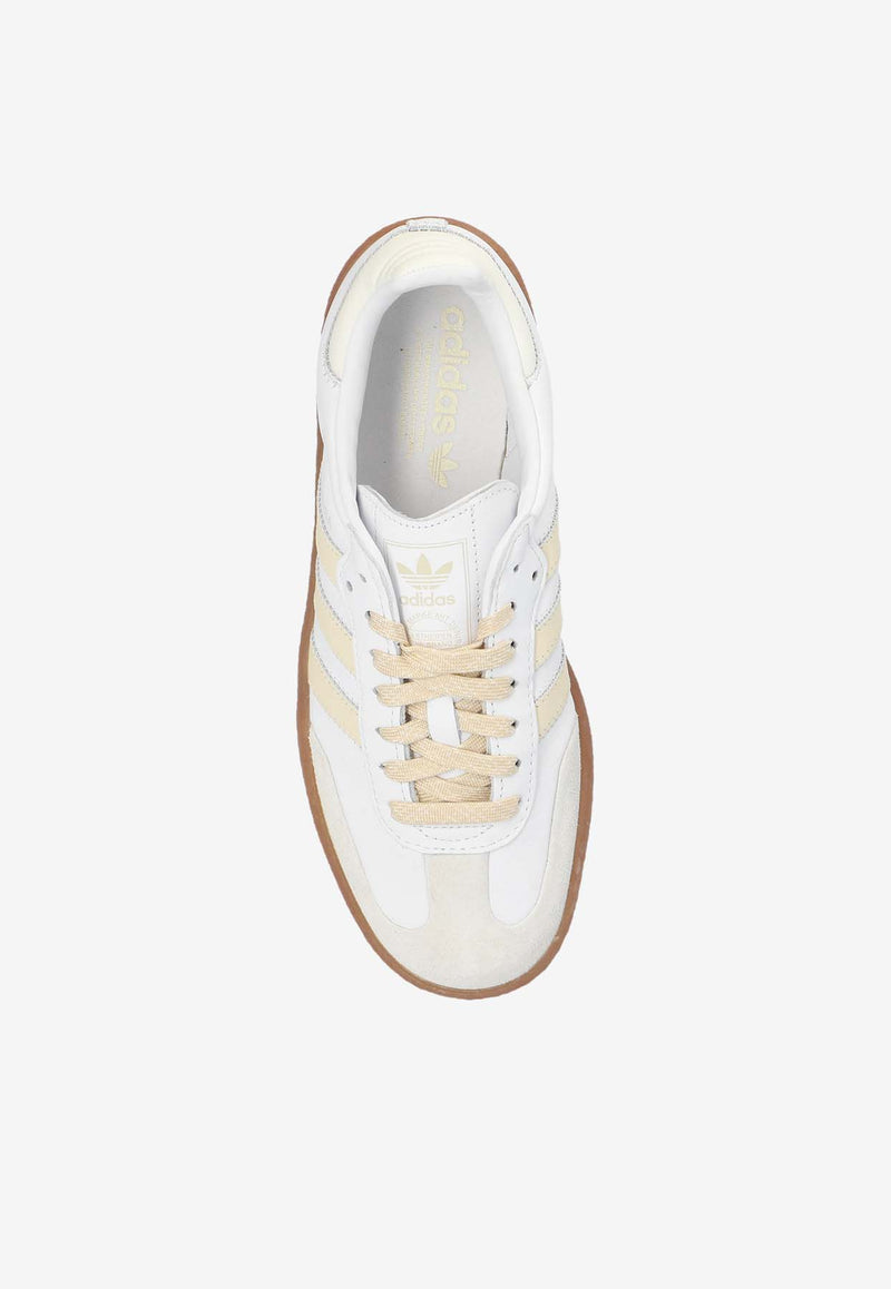 Adidas Originals Sambae Leather Low-Top Sneakers White IE9107 0-FTWWHT WONWHI OWHITE