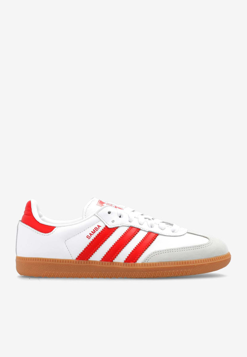 Adidas Originals Samba OG Leather Low-Top Sneakers White IF6513 F-FTWWHT SOLRED OWHITE