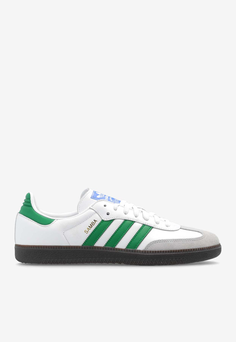 Adidas Originals Samba OG Leather Low-Top Sneakers White IG1024 F-FTWWHT GREEN SUPCOL