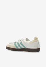 Adidas Originals Samba OG Leather Low-Top Sneakers Cream IH2752 0-CLOWHI HAZGRN WONWHI