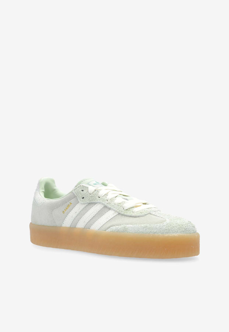 Adidas Originals Sambae Suede Low-Top Sneakers Green JI3881 0-LINGRN OWHITE CRYJAD