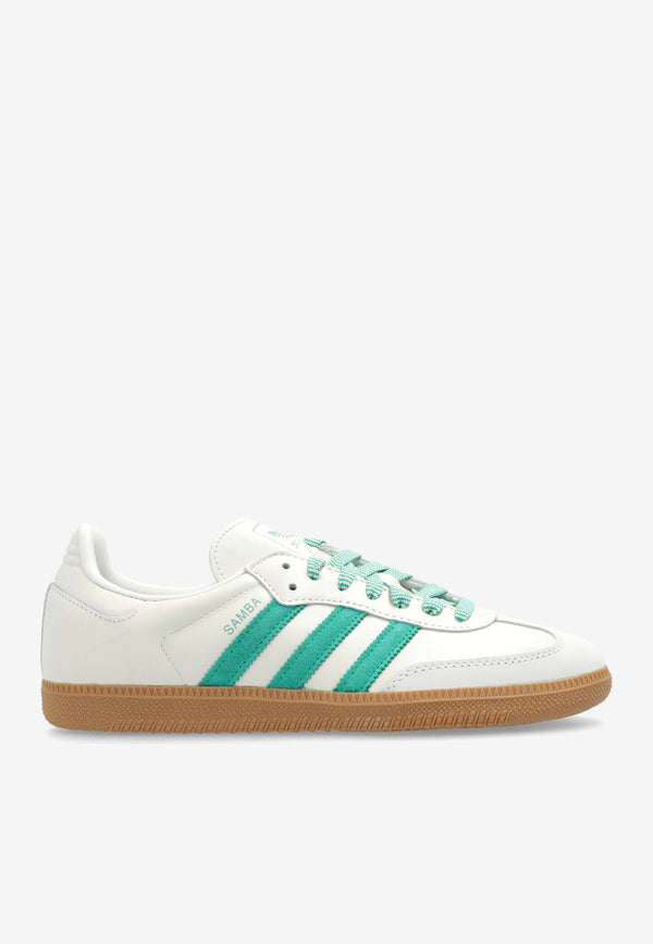 Adidas Originals Samba OG Leather Low-Top Sneakers White JI3906 0-OWHITE COUGRN HAZGRN