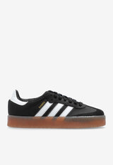 Adidas Originals Sambae Leather Low-Top Sneakers Black JI1350 0-CBLACK FTWWHT GOLDMT