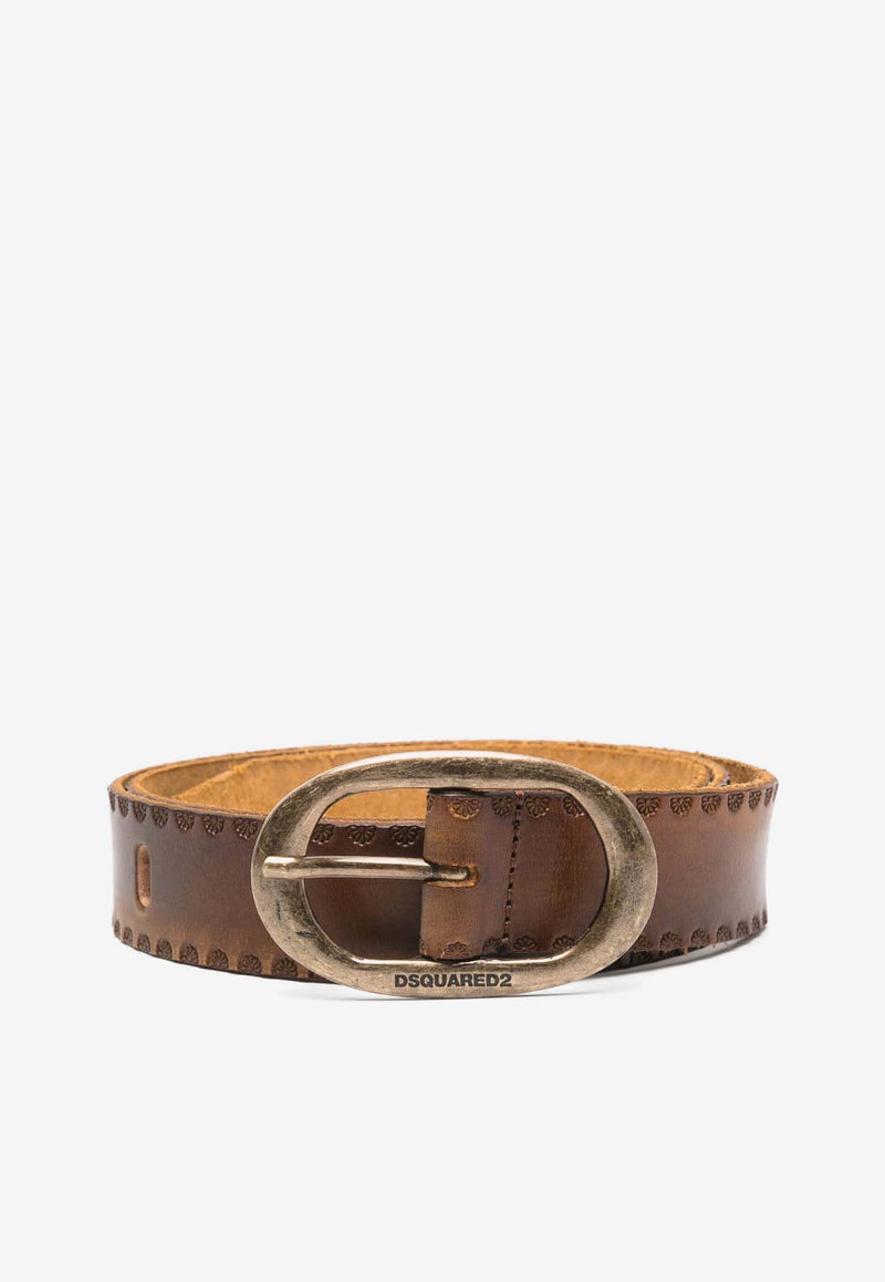 Dsquared2 Vintage Buckle Belt Brown BEM061936007875_M1184