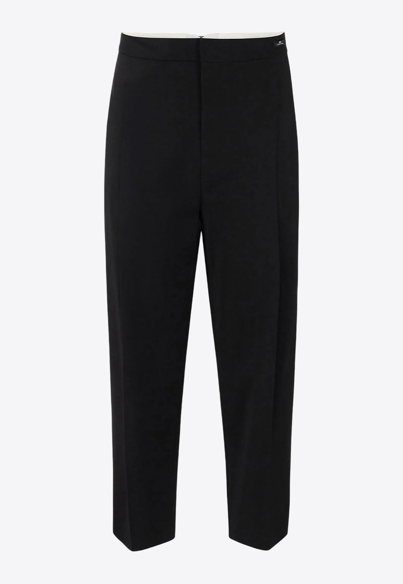 Elisabetta Franchi Tailored Cropped Pants Black PA05347E2_110